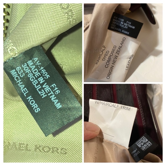 💥NEW💥MICHAEL KORS CALFSKIN/LEATHER PLUM BROOKLYN APPLIQUÉ 30F6GBJL2H - Picture 15 of 16